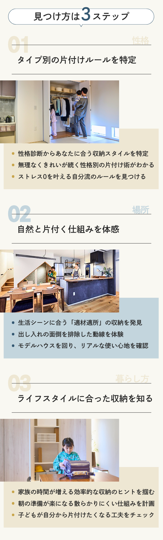 収納スタイルの見つけ方３ステップ